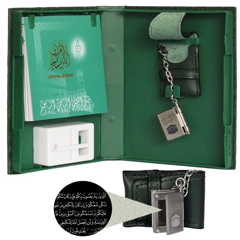 Crystal Quran on a micro book